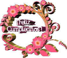 Messages Espagnol Feliz Cumpleaños Floral 022 