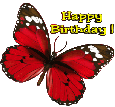 Nachrichten Englisch Happy Birthday Butterflies 004 