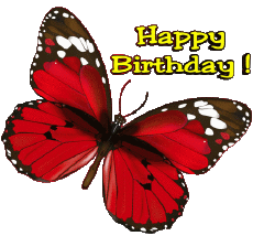 Nachrichten Englisch Happy Birthday Butterflies Transparenter Hintergrund 004 