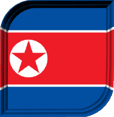 Flags Asia North Korea Square 
