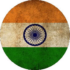 Drapeaux Asie Inde Rond 