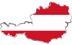 Banderas Europa Austria Mapa 