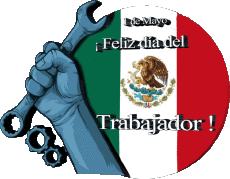 Messages Spanish 1 de Mayo Feliz día del Trabajador - México 