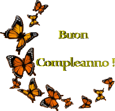 Messages Italien Buon Compleanno Farfalle 009 