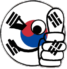 Drapeaux Asie Corée du Sud Smiley - OK 