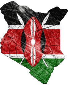 Drapeaux Afrique Kenya Carte 