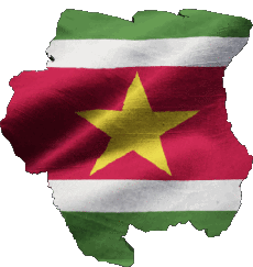 Flags America Suriname Map 