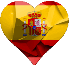 Bandiere Europa Spagna Cuore 