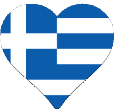 Flags Europe Greece Heart 