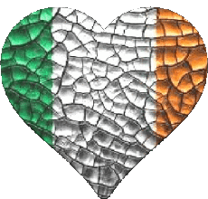 Banderas Europa Irlanda Corazón 