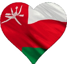 Banderas Asia Oman Corazón 