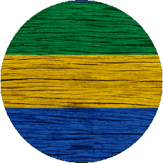 Drapeaux Afrique Gabon Rond 