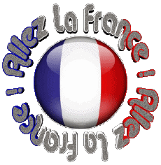 Messages French Allez La France Carte - Drapeau 
