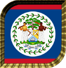 Drapeaux Amériques Belize Carré 
