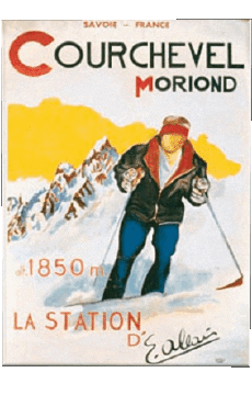 Humor -  Fun ART Retro Posters - Places France Alpes 