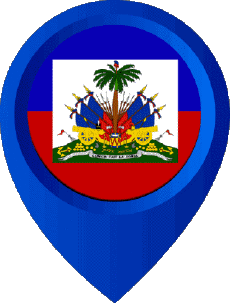 Flags America Haiti Location Pin 