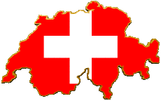 Fahnen Europa Schweiz Karte 