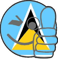 Banderas América Santa lucía Smiley - OK 