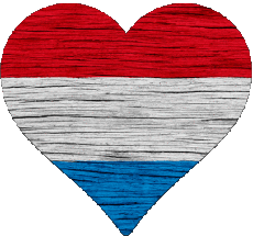 Banderas Europa Luxemburgo Corazón 