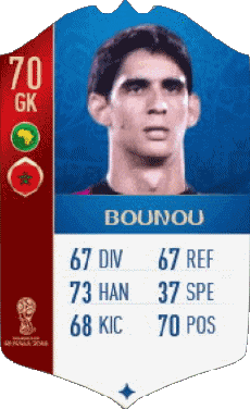 Sportivo F I F A - Giocatori carte Marocco Yassine Bounou 