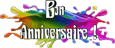 Messages French Bon Anniversaire Abstrait - Géométrique Transparent Background 012 