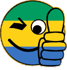 Bandiere Africa Gabon Faccina - OK 