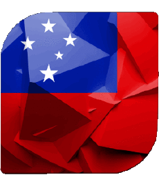 Drapeaux Océanie Samoa Carré 