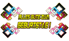 Nachrichten Deutsche Alles Gute zum Geburtstag Zusammenfassung - geometrisch Transparenter Hintergrund 003 