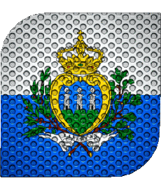Drapeaux Europe Saint Marin Carré 