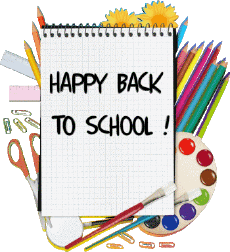 Messagi Inglese Happy Back to School Sfondo trasparente 001 