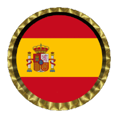 Fahnen Europa Spanien Rund - Ringe 