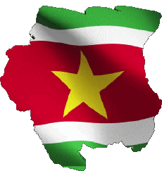 Drapeaux Amériques Suriname Carte 