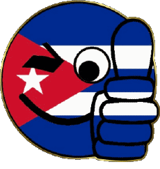 Banderas América Cuba Smiley - OK 