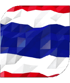 Drapeaux Asie Thaïlande Carré 