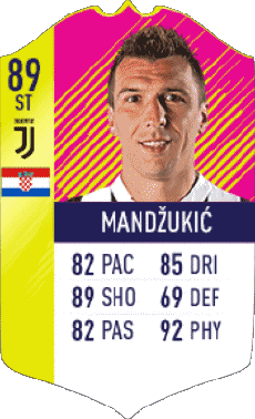 Multimedia Videospiele F I F A - Karten Spieler Kroatien Mario Mandzukic 