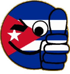 Flags America Cuba Smiley - OK 