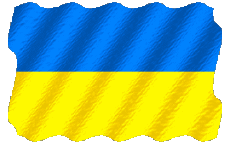 Banderas Europa Ucrania Ondulación 