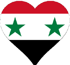 Banderas Asia Siria Corazón 