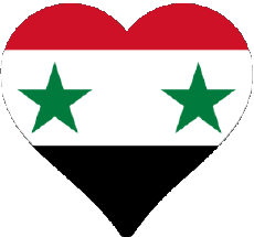 Fahnen Asien Syrien Herz 