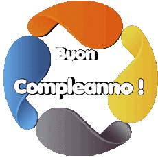 Mensajes Italiano Buon Compleanno Astratto - Geometrico 011 