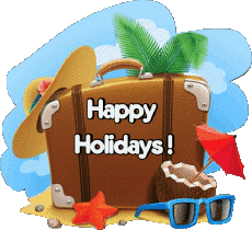 Messages English Happy Holidays Transparent Background 09 