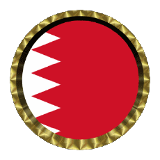 Drapeaux Asie Bahreïn Rond - Anneaux 