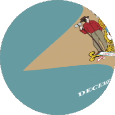 Drapeaux Amériques U.S.A - Etats Delaware Sphere - Cube 