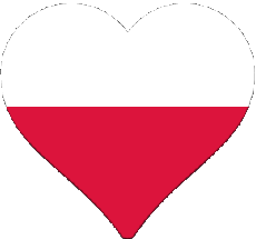 Fahnen Europa Polen Herz 