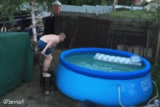 Umorismo -  Fun PERSONE Piscina Fallire 