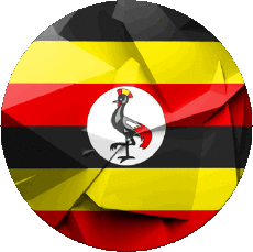 Fahnen Afrika Uganda Runde 
