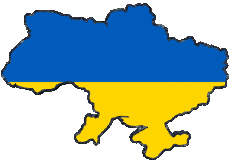 Flags Europe Ukraine Map 