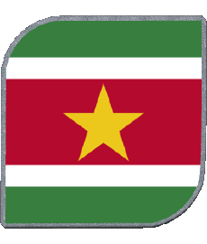 Drapeaux Amériques Suriname Carré 