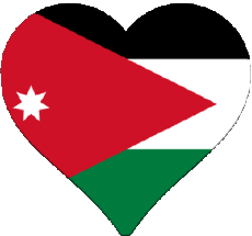 Bandiere Asia Giordania Cuore 