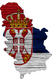 Bandiere Europa Serbia Carta Geografica 